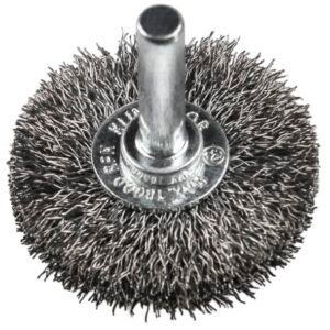 Drahtbürsten BRS 600 W Rundbürste mit Schaft, gewellter Draht für Stahl, Edelstahl