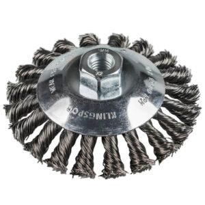 Drahtbürsten BK 600 Z Kegelbürste mit Gewinde, gezopfter Draht für Stahl, Edelstahl