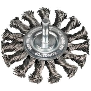 Drahtbürsten BRS 600 Z Rundbürste mit Schaft, gezopfter Draht für Stahl, Edelstahl